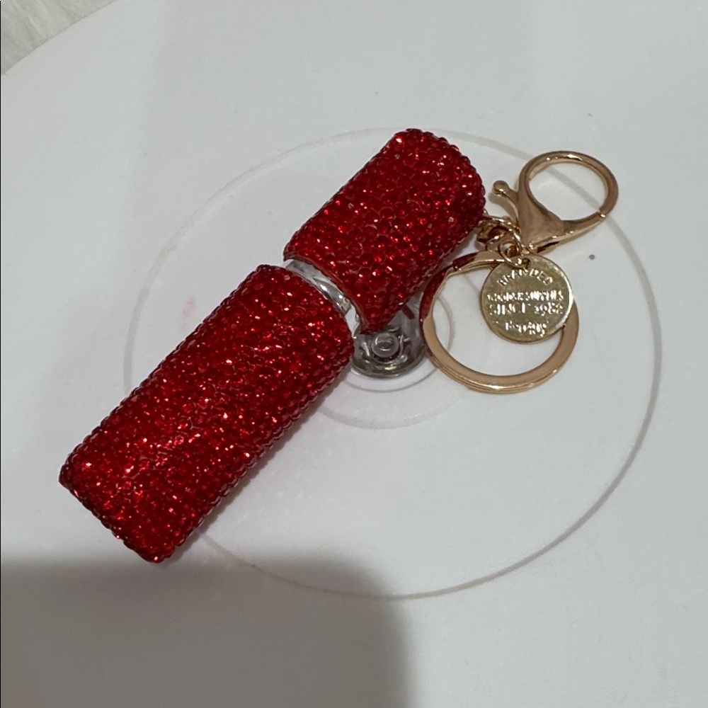 Rhinestone Perfume Refill Keychain